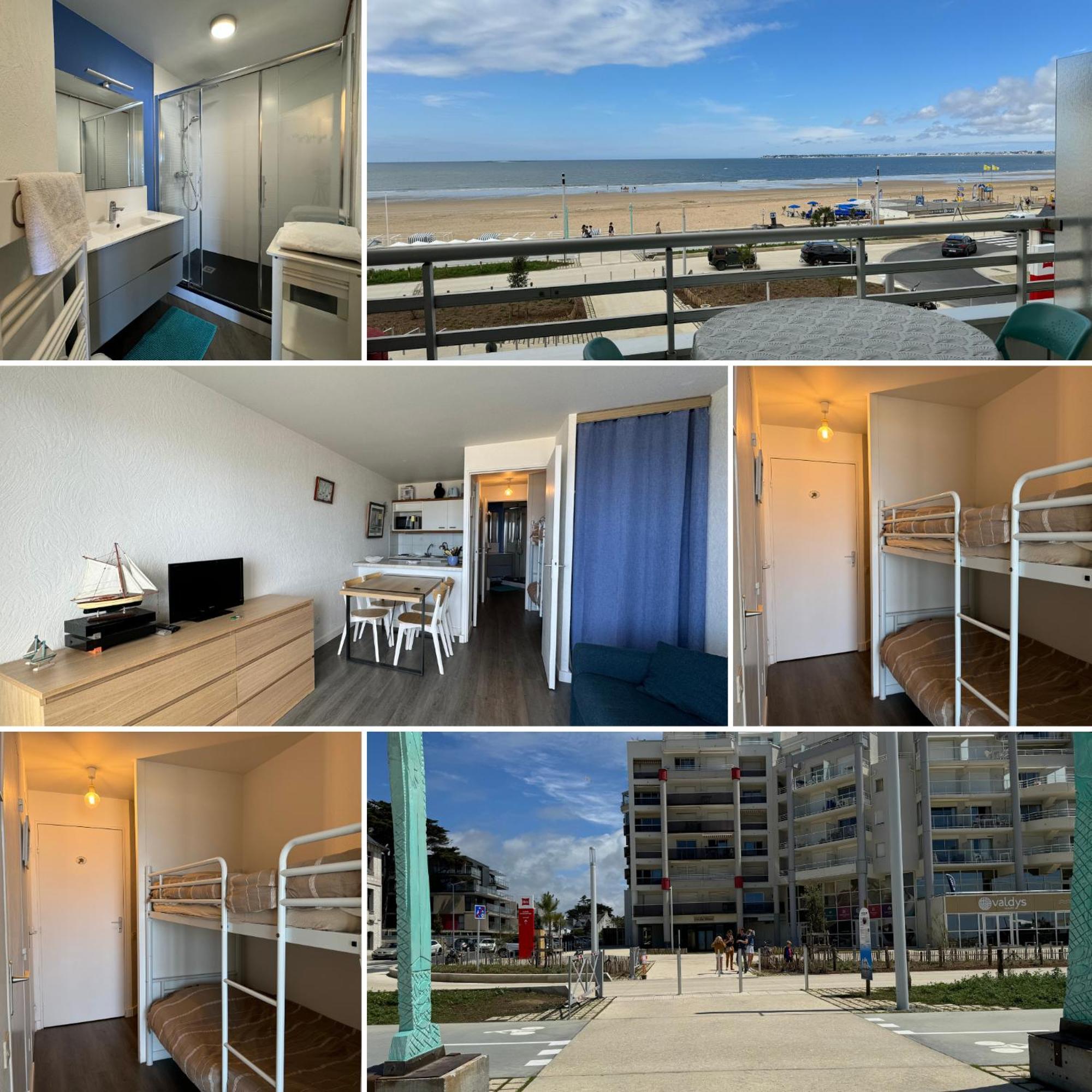 Grand studio face mer baie de la Baule avec terrasse proche Thalasso et Parking Pornichet Extérieur photo